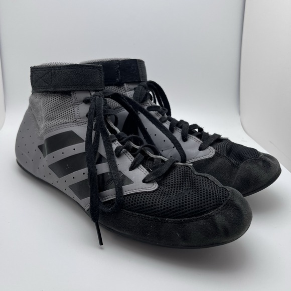 Adidas‎ Men's Mat Hog 2.0 Grey/Black Wrestling Shoes ( F99823 ) Size 9 - Picture 1 of 9